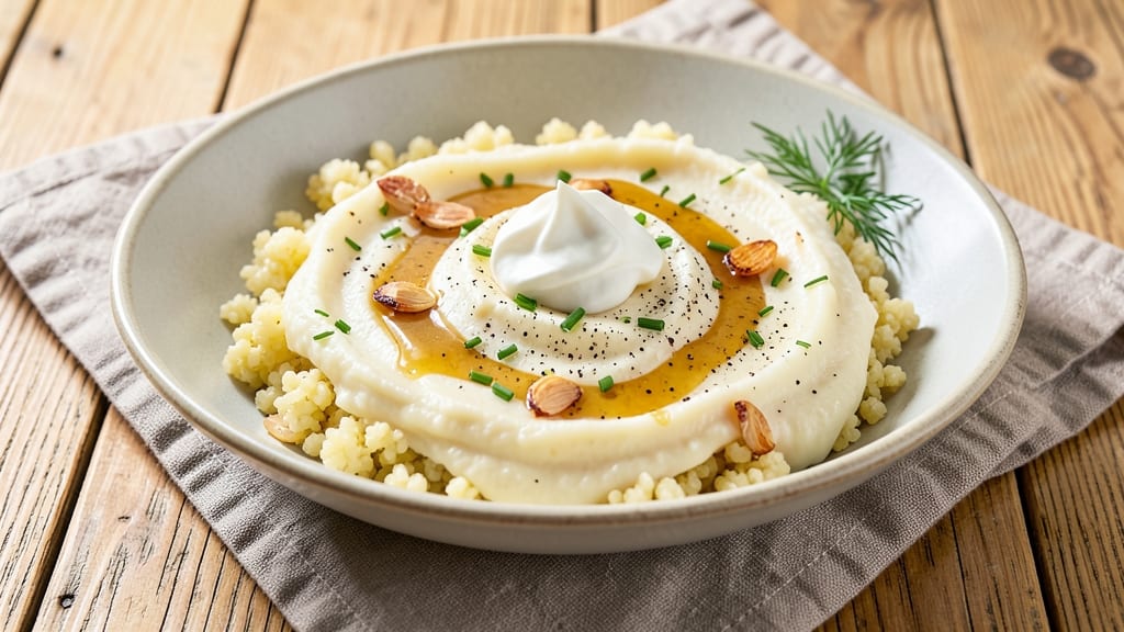 Cauliflower Rice and Mashed Potatoes Recipe: Two-In-One Creamy Comfort Bowl