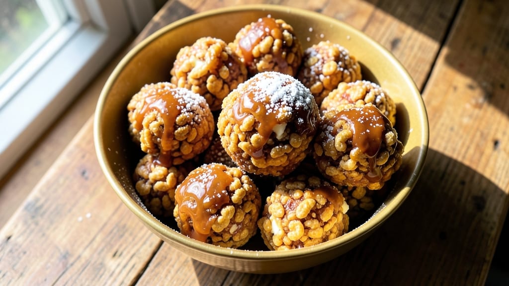 Caramel Rice Krispie Balls Recipe: Buttery Crunch With Gooey Caramel Centers