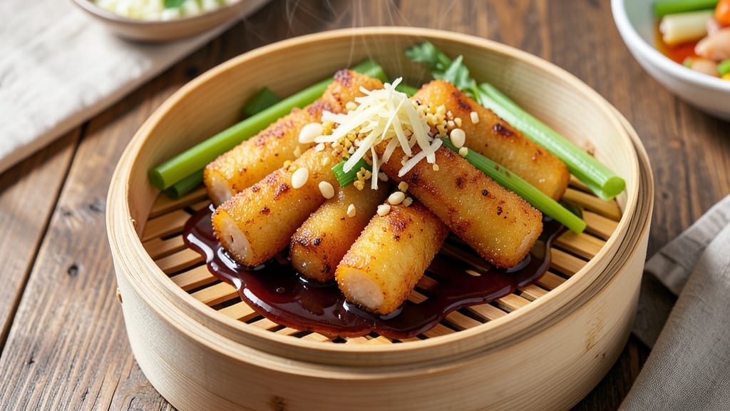 Chao Ching Rice Stick Recipe: Crispy Celery Crown Over Fragrant Jasmine Rice