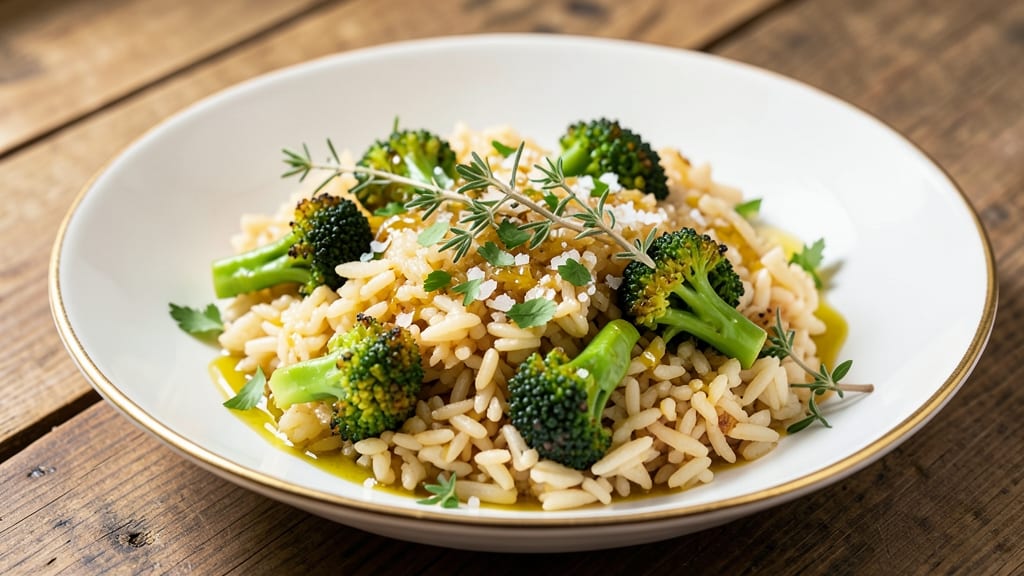 Broccoli Rice Pilaf Recipe: Herb-Infused Grain with Crisp-Topped Broccoli Bites