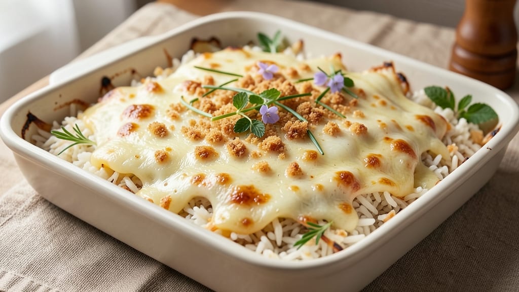 Cheesy Rice Bake Recipe: Crispy Top, Melty Cheese Magic