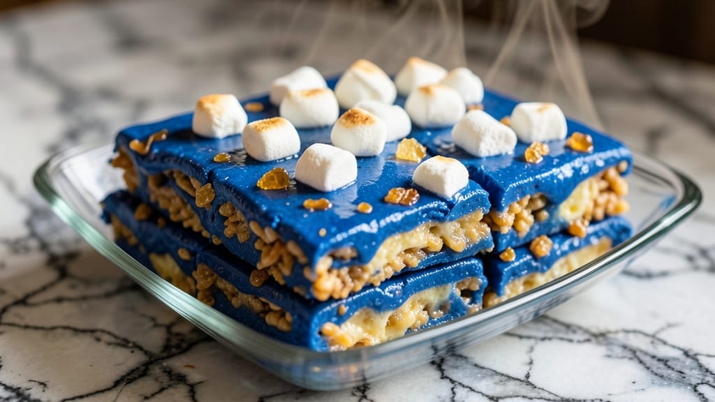 Blue Rice Krispie Treats Recipe: Vibrant Turmeric Swirls and Buttery Crunch