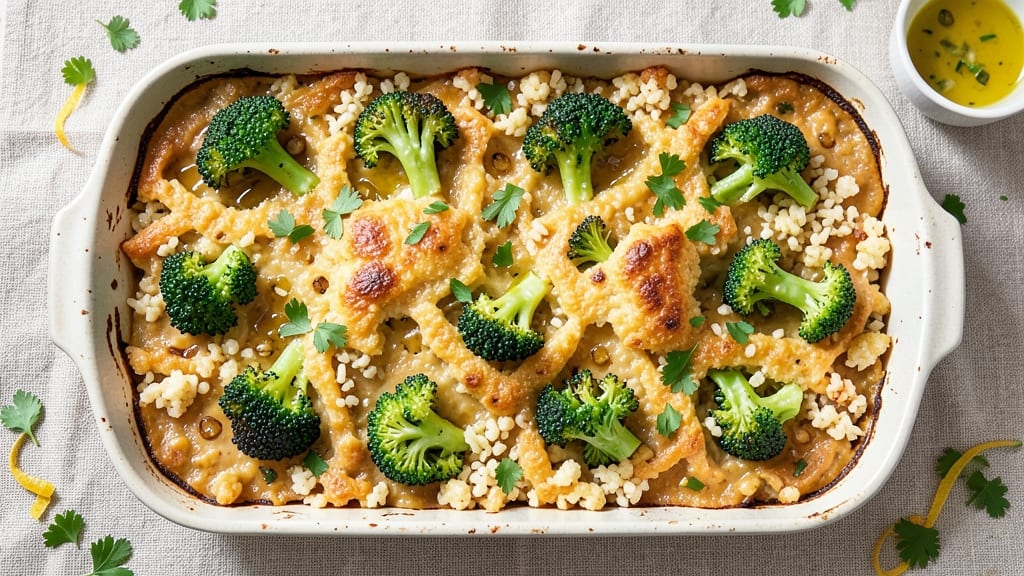 Broccoli and Cauliflower Rice Casserole Recipe: Crisp-Topped Veggie Comfort in One Dish