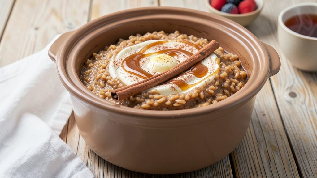 Slow Cooker Brown Rice Pudding Recipe: Velvety Cinnamon Dream With Toasted Almond Crunch