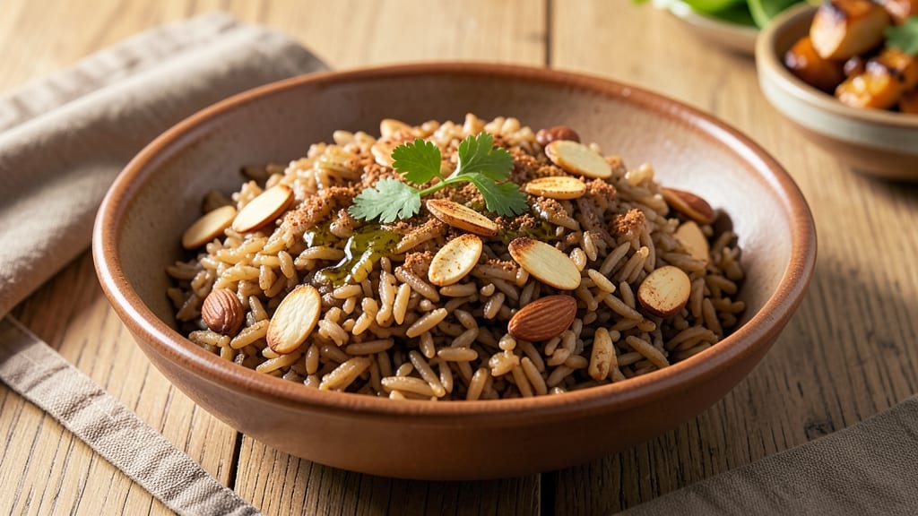 Brown Rice with Almonds Recipe: Nutty Crunch and Fluffy Grains in One Pot