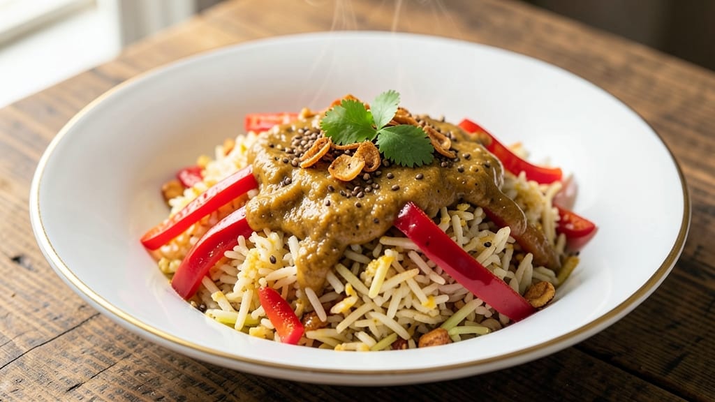 Capsicum Rice Recipe Without Onion and Garlic: Vibrant Spice Infusion in One Pan