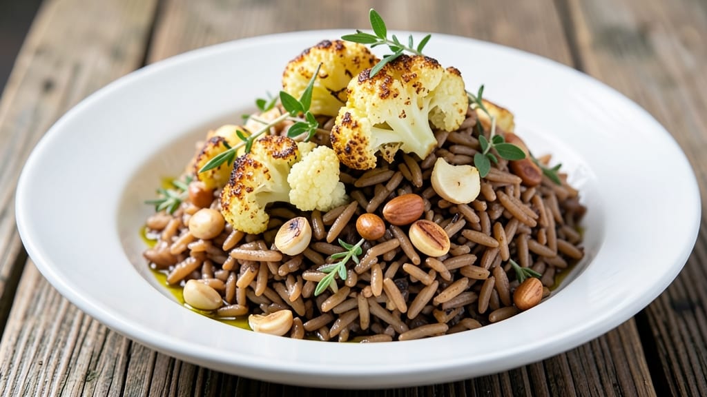 Brown Rice and Cauliflower Recipe: Nutty-Garlic Roast with Crispy Edges