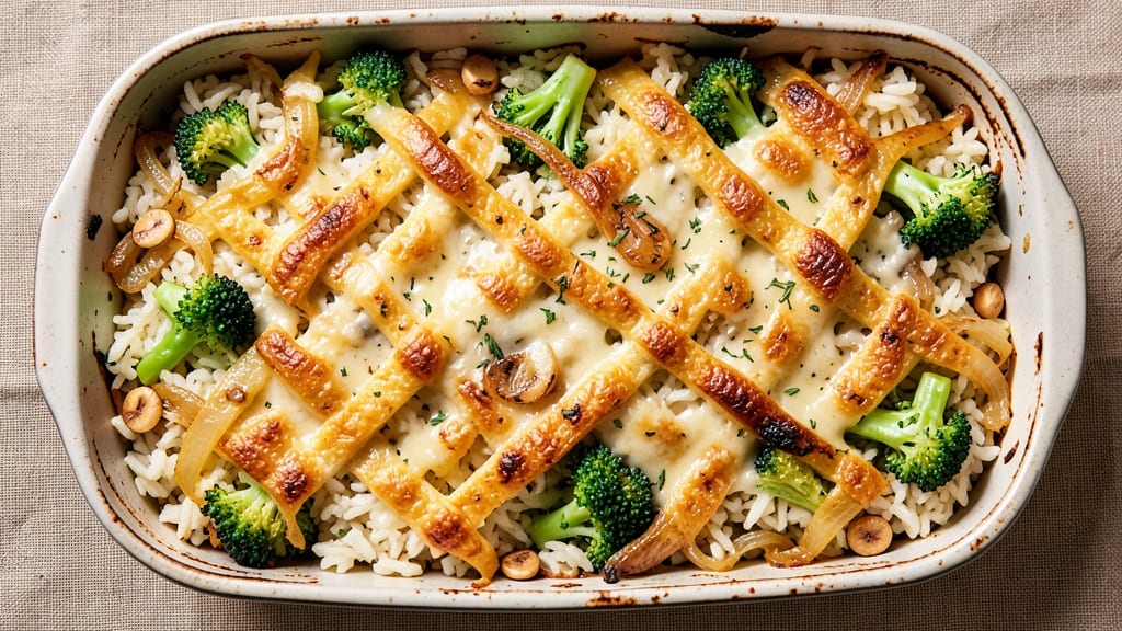 Paula Deen's Broccoli Rice Casserole Recipe: Cheesy Crunch Top Over Creamy Base