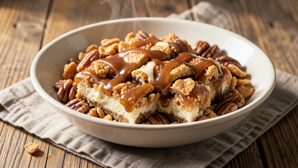 Caramel Rice Crispy Treats Recipe: Buttery Crunch With Gooey Caramel Rivers