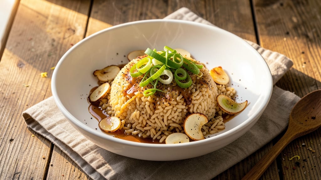 Bobby Flay's Crunchy Rice Recipe: Smoky Celery Crown Over Silky Shreds