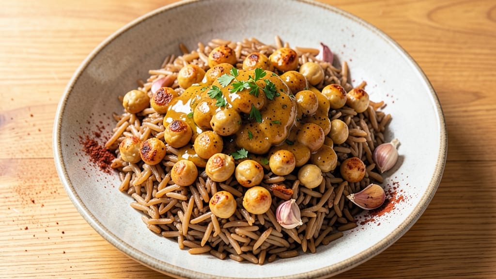 Brown Rice and Chickpea Recipe: Protein-Packed Vegan Bowl With Toasted Spice Crunch