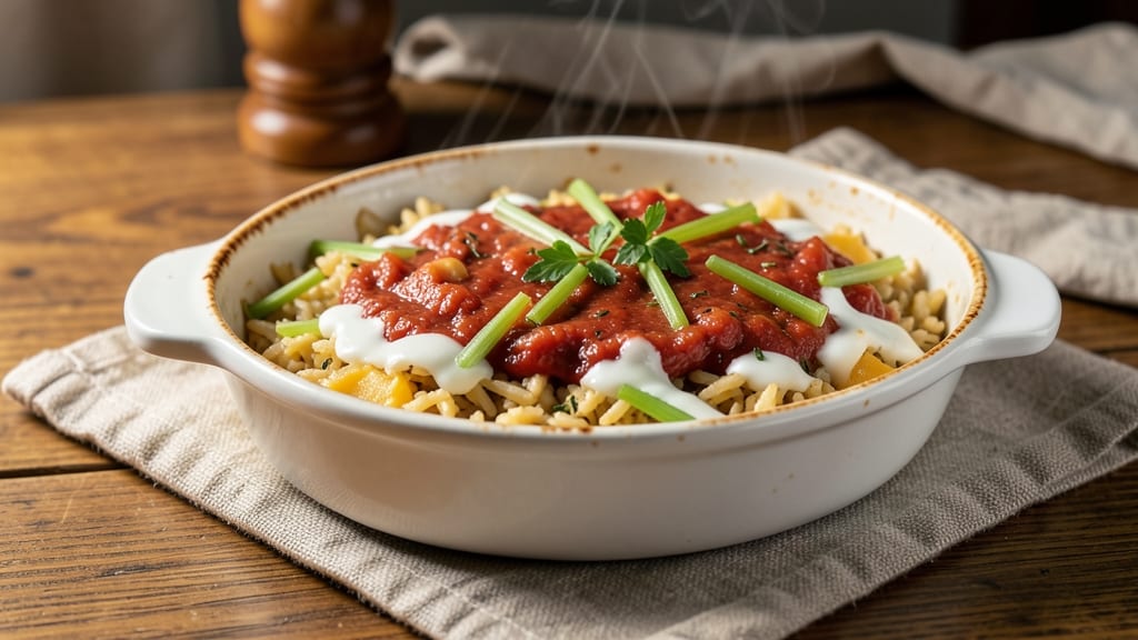 Charleston Gold Rice Recipe: Buttery Celery Crown Over Smoky Tomato Base
