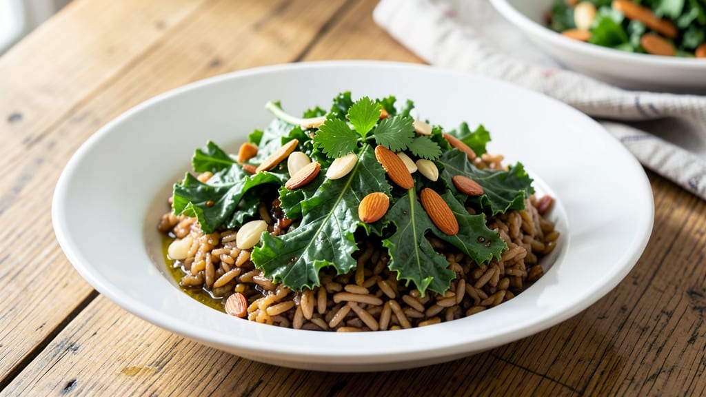 Brown Rice and Kale Recipe: Earthy Nutty Bowl With Crispy Toasted Edges