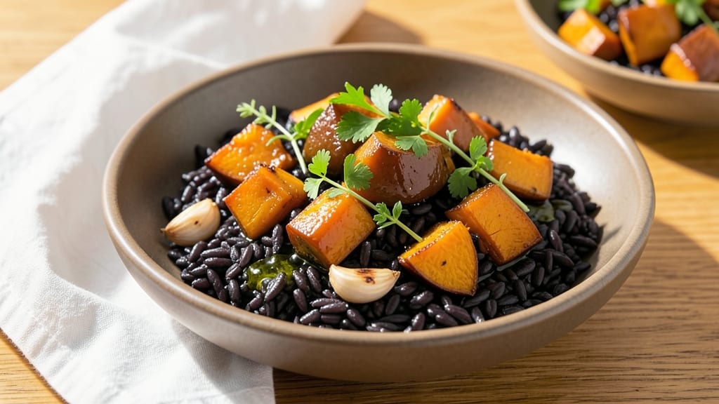 Black Rice and Butternut Squash Recipe: Earthy Sweetness With Nutty Crunch