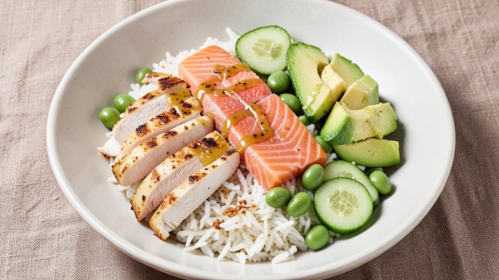 California Rice Bowl Recipe: Crunchy Toppings and Savory Umami Balance