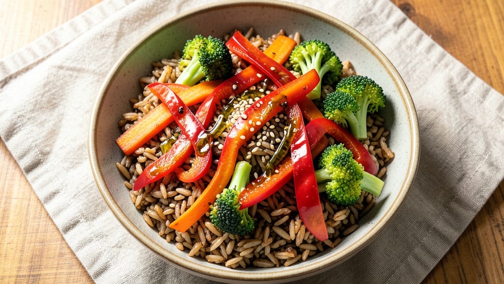 Brown Rice Veggie Bowl Recipe: Protein-Packed Power Bowl in 25 Minutes