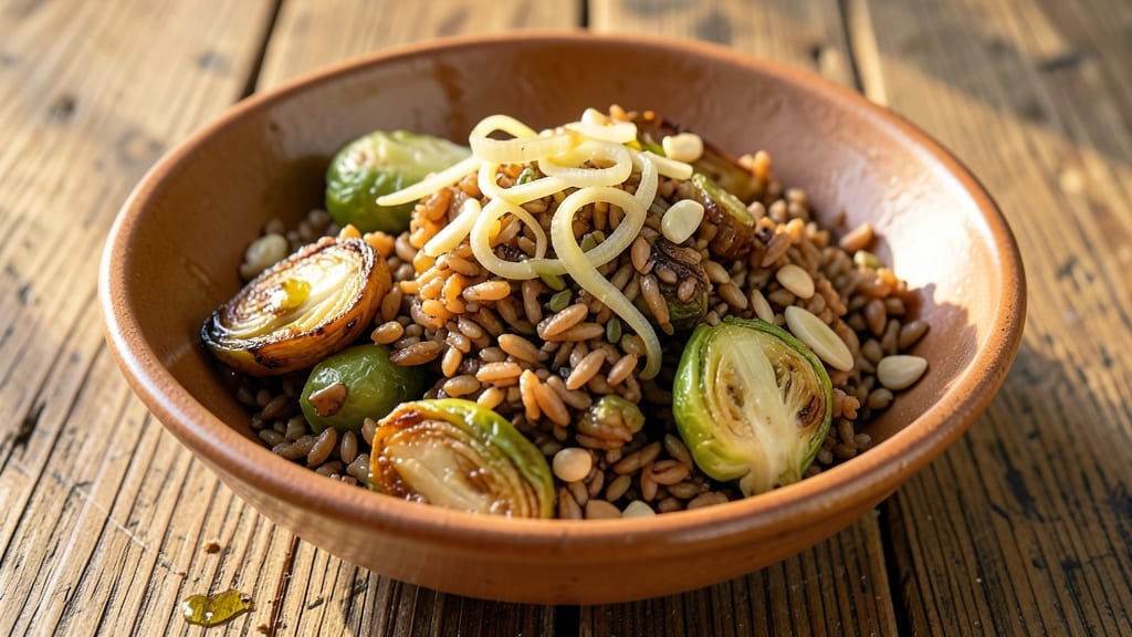 Brussels Sprouts and Wild Rice Recipe: Nutty Earthiness Meets Crispy Roasted Bites