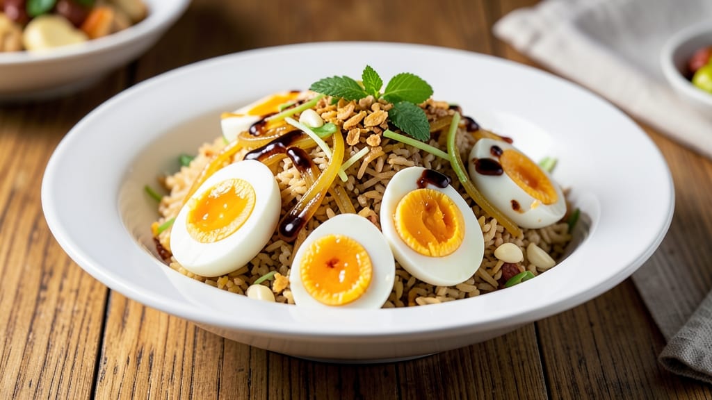 Boiled Egg Fried Rice Recipe: Soft-Cooked Yolk Magic in One Pan