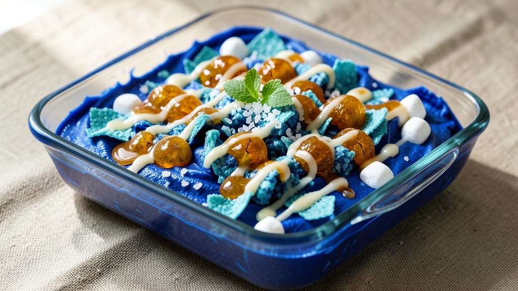 Blue Rice Crispy Treats Recipe: Chewy Centers and Crunchy Blue Corn Topping