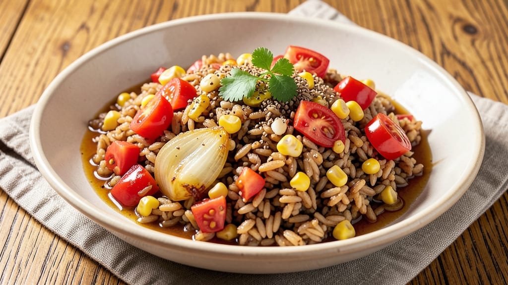 Brown Rice and Corn Recipe: One-Pot Spiced Latin Fiesta