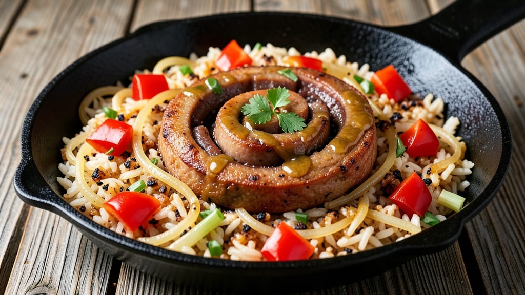 Boudin and Dirty Rice Recipe: Cajun-Spiced Sausage Meets Smoky Rice in One Pan