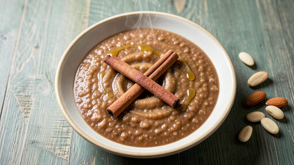 Brown Rice Porridge Recipe Breakfast: Warm Spiced Comfort With Toasted Nut Crunch