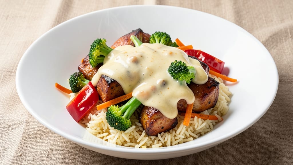 Cheesy Rice Bowl Recipe: Melty Cheddar and Veggie-Packed Comfort