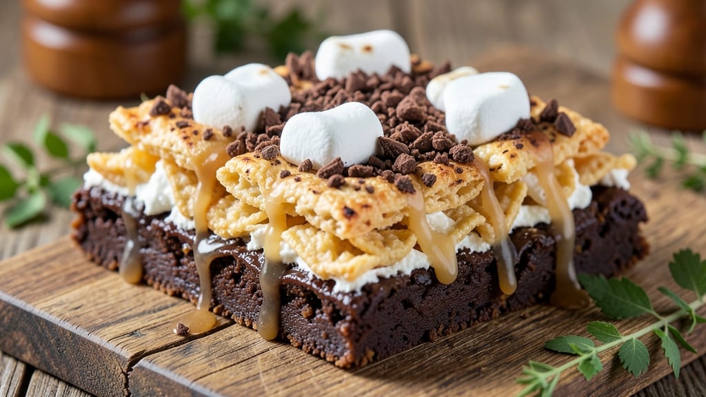 Brownie, Marshmallow, and Rice Krispies Recipe: Triple-Layered Dessert Magic