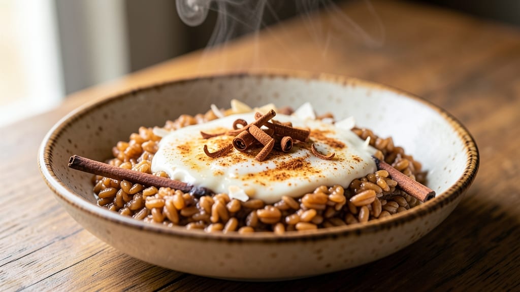 Brown Rice Hot Cereal Recipe: Warm Spiced Porridge With Toasted Nut Crunch