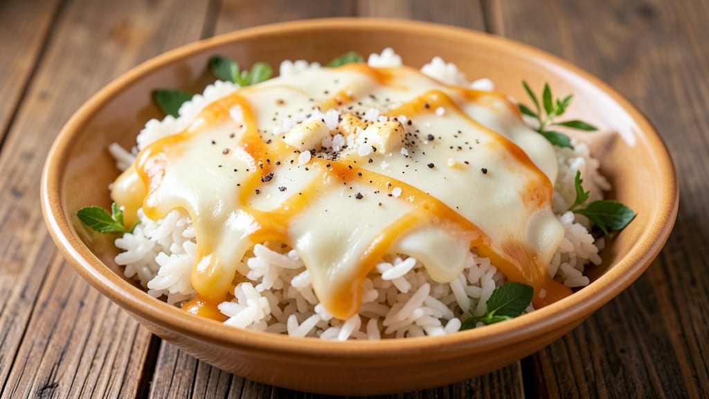 Cheesy Instant Rice Recipe: Velvety Melted Cheese in 10 Minutes