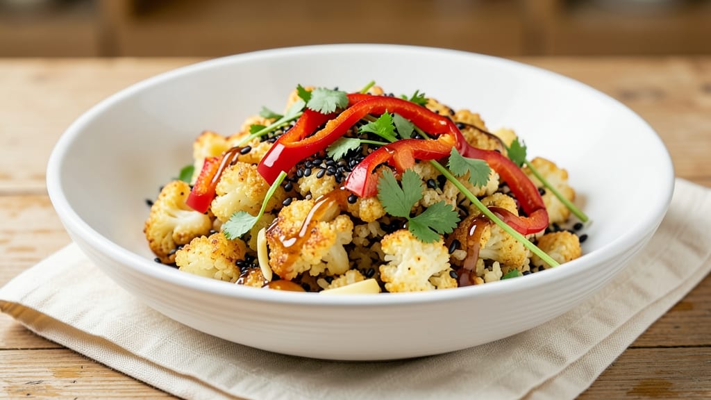 Cauliflower Rice Asian Recipe: Wok-Fried Crispy Edges with Fragrant Ginger-Garlic