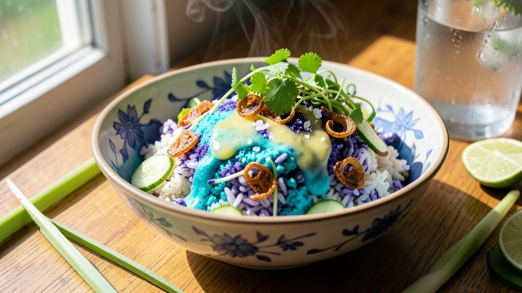 Butterfly Pea Rice Recipe: Vibrant Blue to Golden Transformation