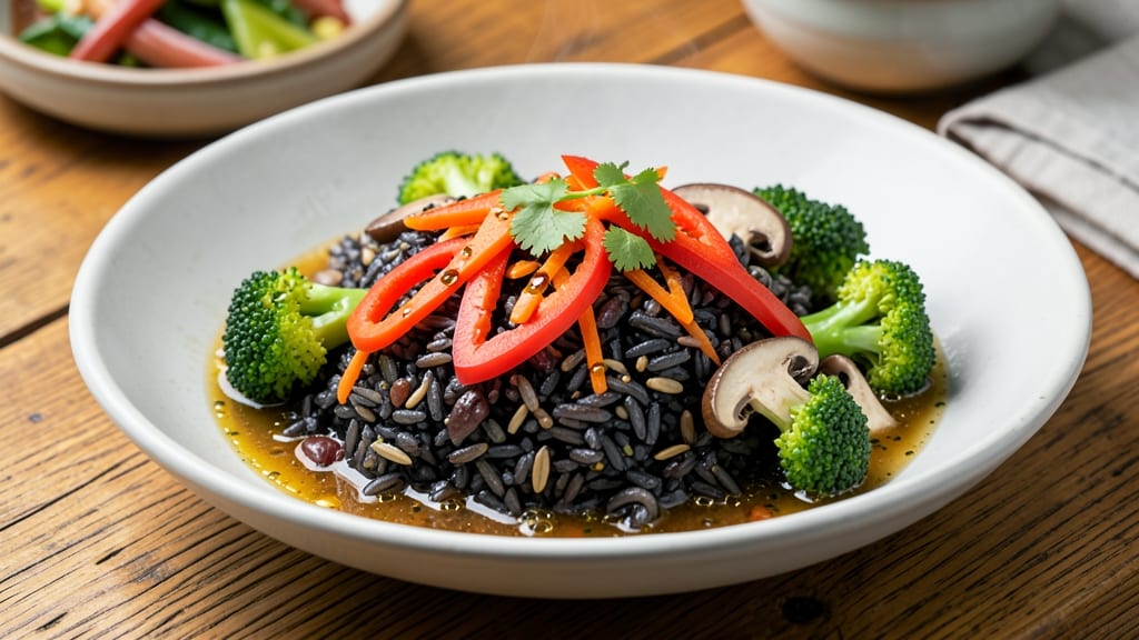 Black Rice and Vegetables Recipe: Antioxidant-Rich Power Bowl with Crunchy Texture