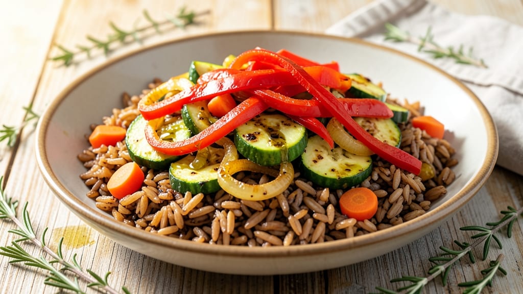Brown Rice Medley Recipe: Nutty Grain and Veggie Harmony in One Pan
