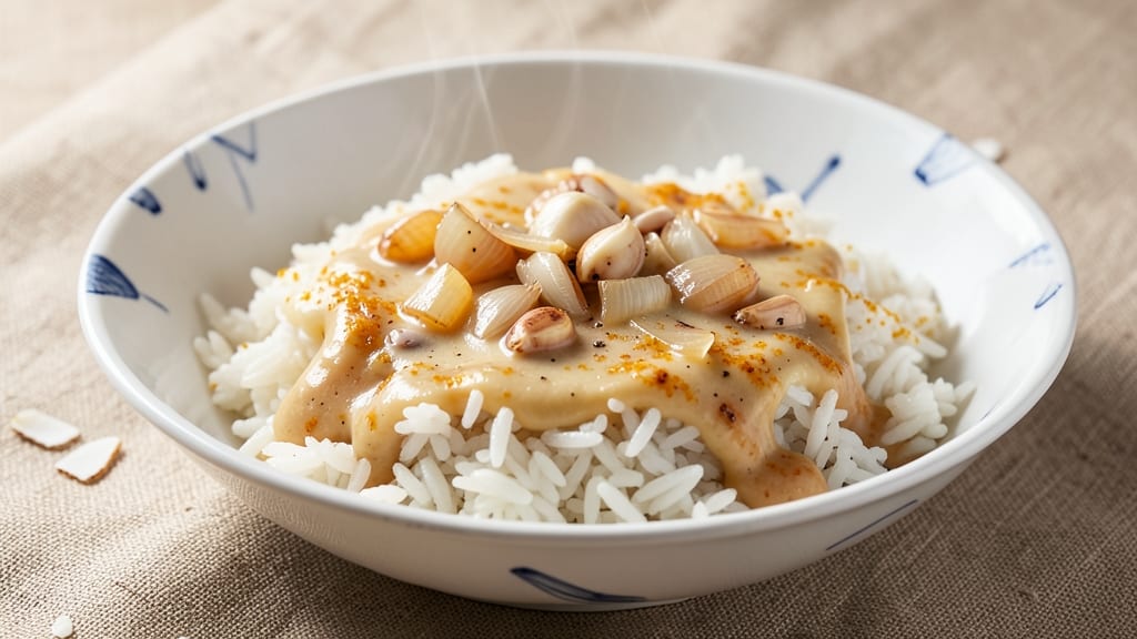 Butter Rice Recipe in Rice Cooker: Fragrant Coconut Turmeric Magic