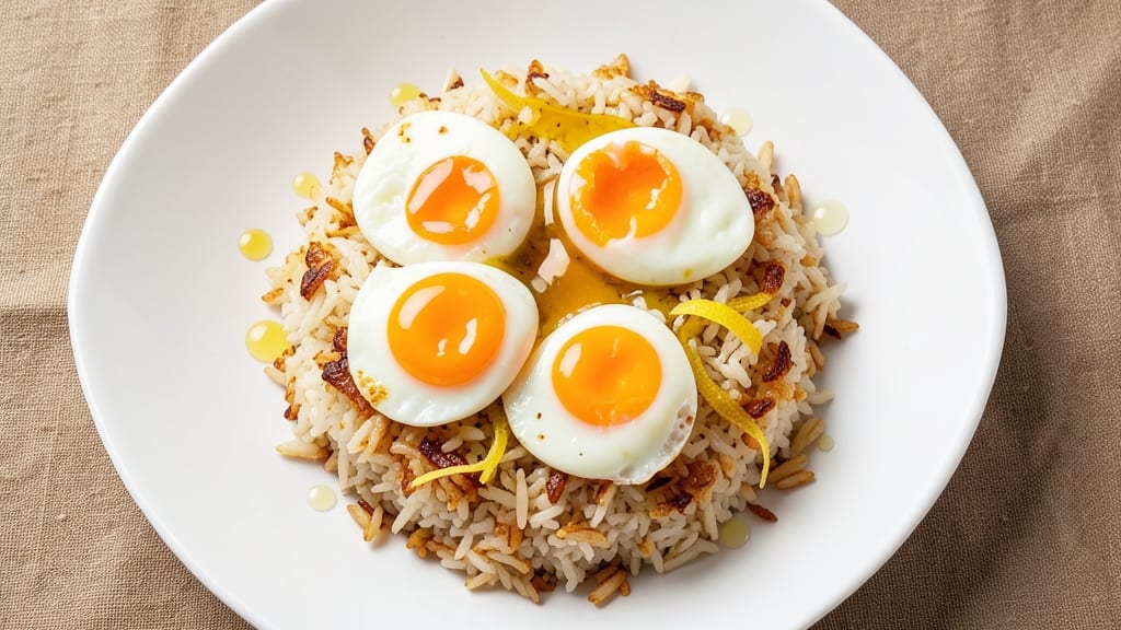 Challow Rice Recipe: Fragrant Jasmine Rice with Crispy Fried Egg Topping