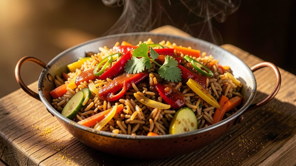 Brown Rice Veg Biryani Recipe: Fragrant Saffron and Spice-Packed One-Pot Wonder
