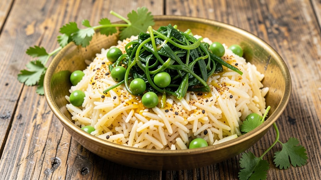 Cabbage Rice Indian Recipe: Fragrant Turmeric and Pea One-Pan Wonder
