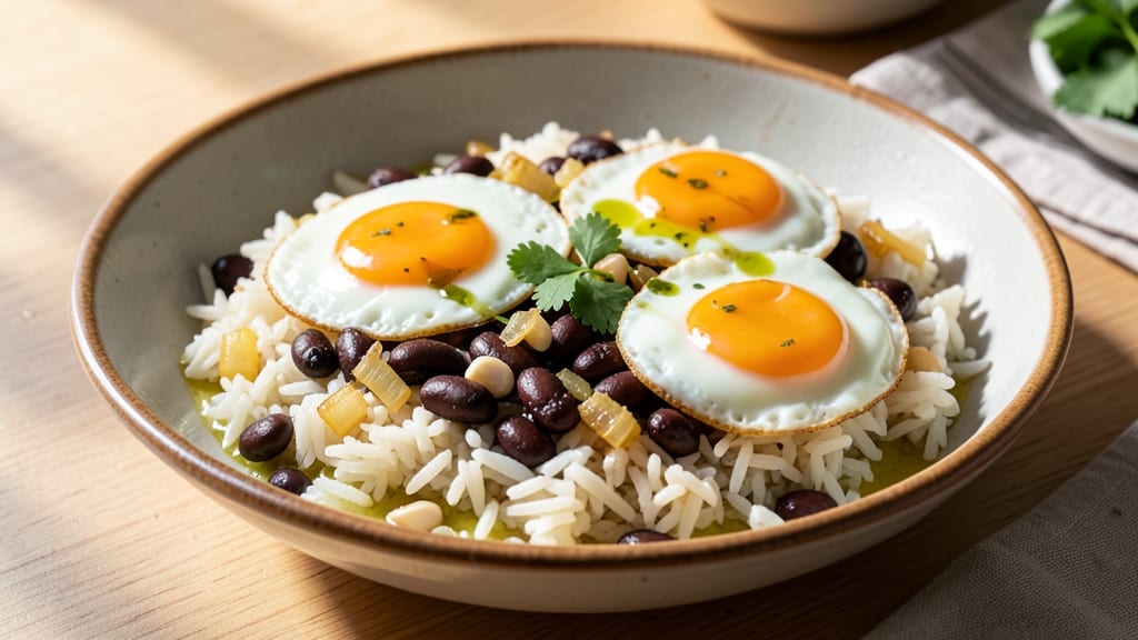 Black Beans, Rice, and Eggs Recipe: One-Pan Protein-Packed Breakfast Bowl
