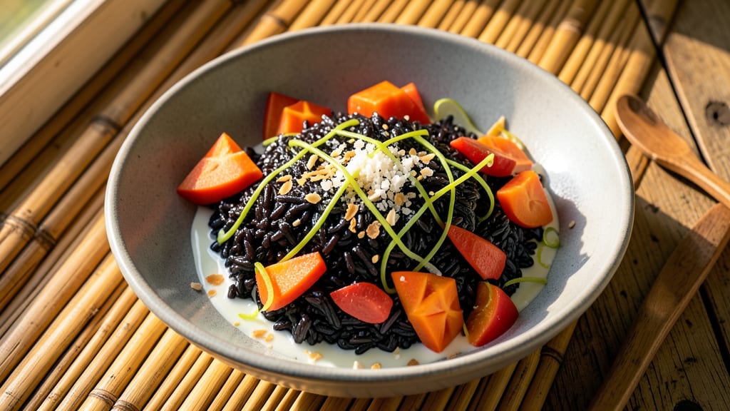 Black Sticky Rice With Mango Recipe: Tropical Sweetness Meets Silky Grain