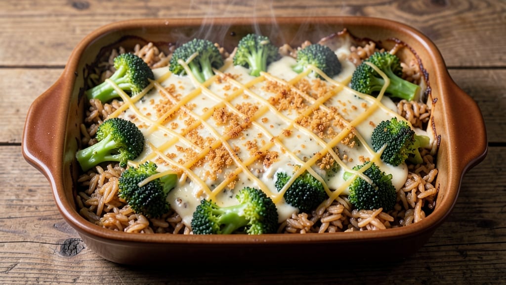 Broccoli and Wild Rice Casserole Recipe: Crispy Top, Creamy Cheese Magic