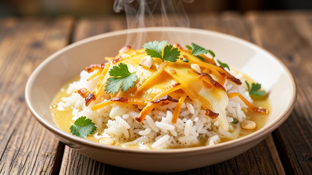 Cheesy White Rice Recipe: One-Pot Melty Cheese and Herbed Flavor