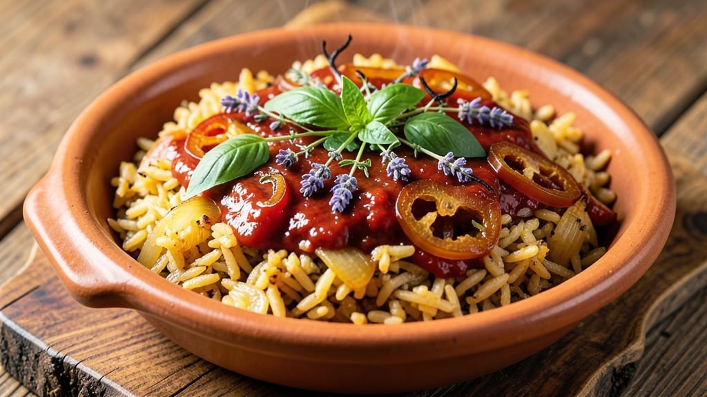 Cameroonian Jollof Rice Recipe: Smoky Tomato-Basil Heat With Crispy Topping