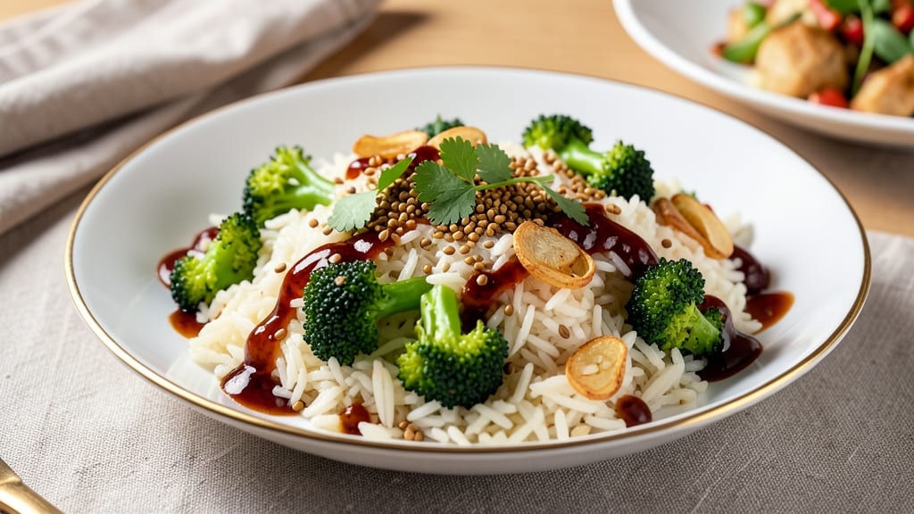 Broccoli Rice Recipe Indian Style: Turmeric-Infused Aromatics and Crispy Edges